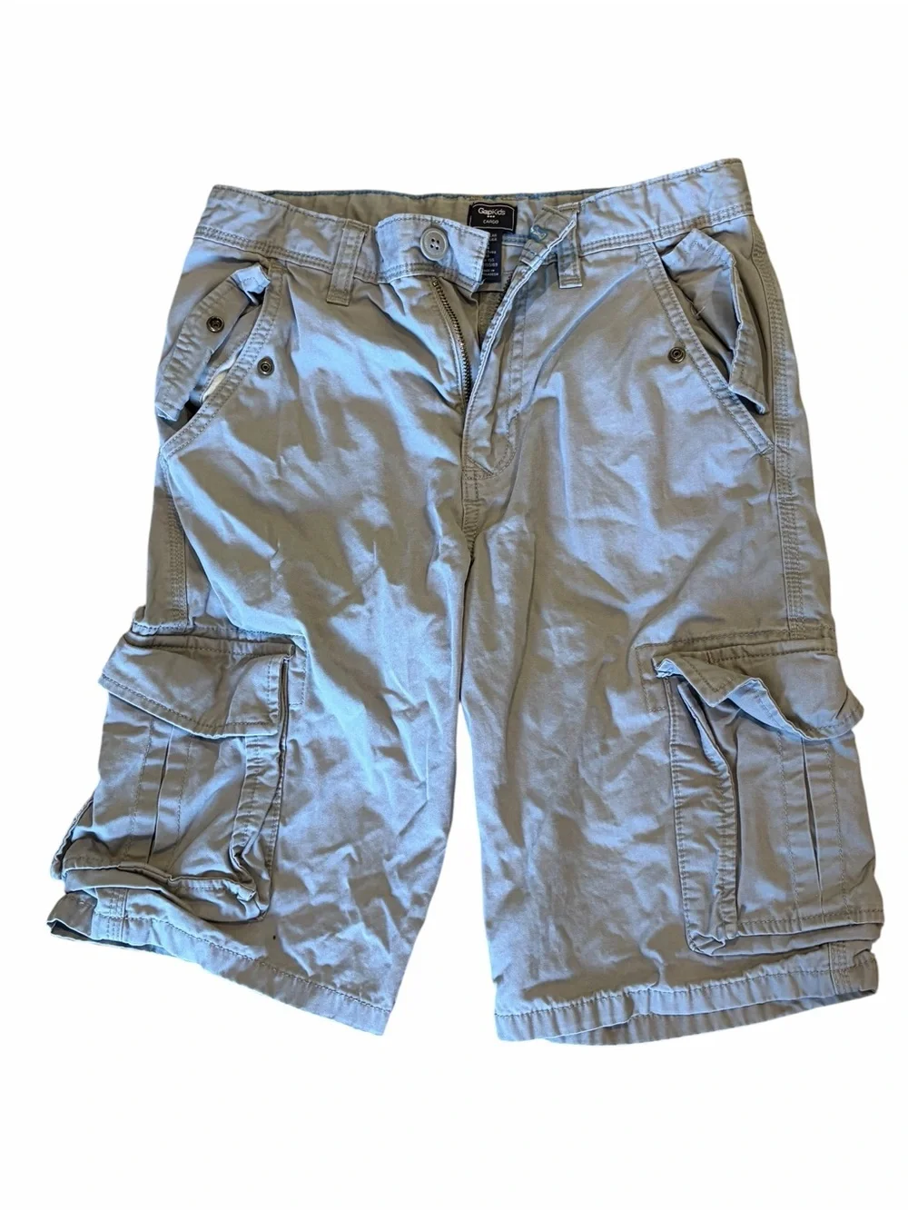 GapKids Cargo Shorts | Boys Size 14 Regular | Gray Utility Cargo Shorts